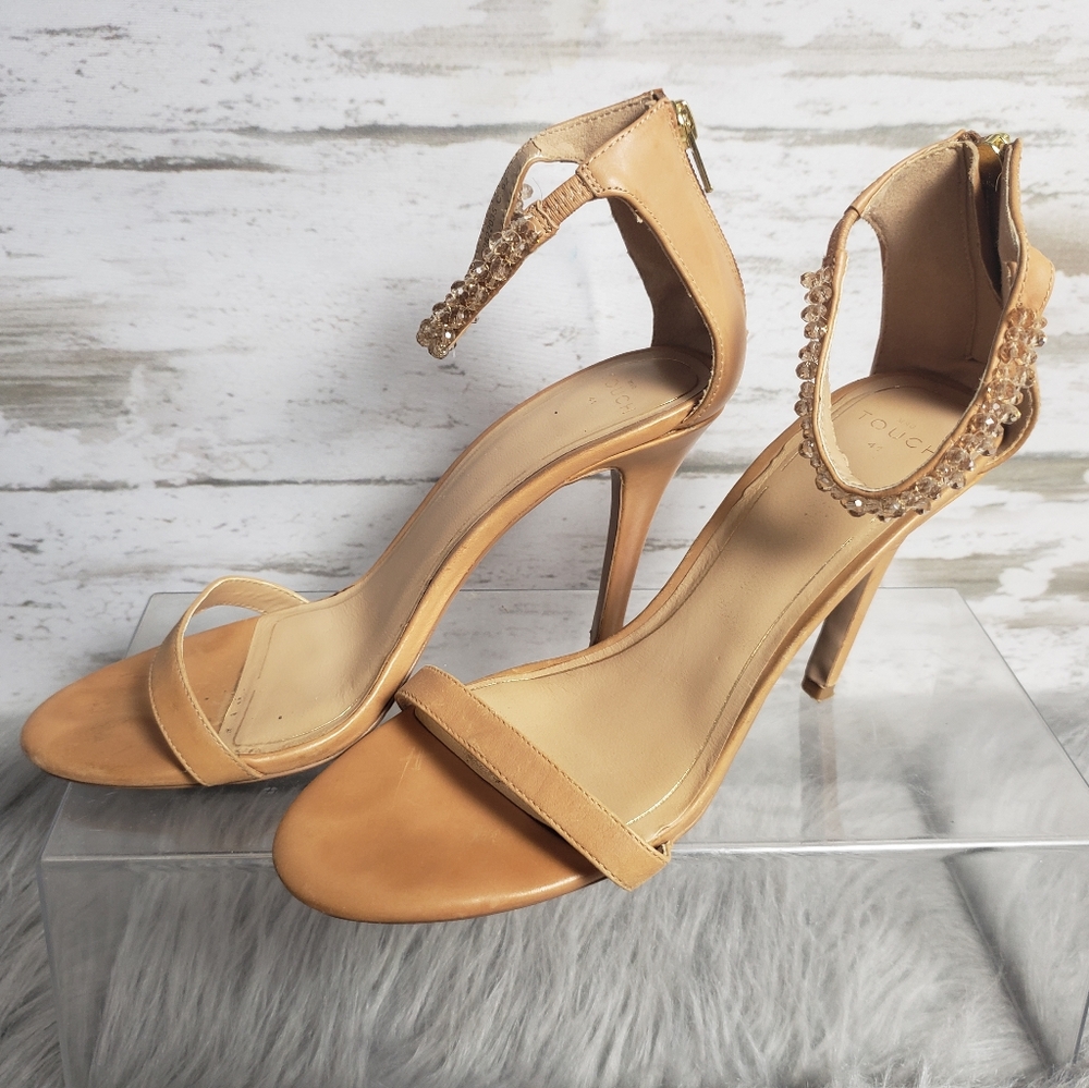 mng touch high heel sandal  Light Brown Size 8.5